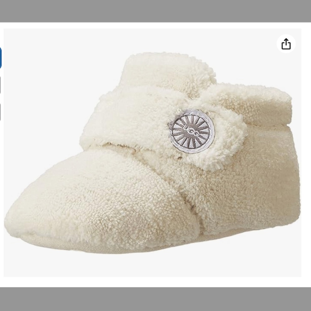 Like New UGG Unisex Baby Faux Suede Bixbee Boot Vanilla Size 2/3